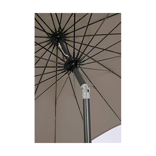 Atlanta Sonnenschirm cm 270x h240 mit anthrazit / taubengrauer Fuge – Bild 5