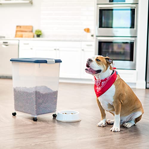 IRIS USA 69qt/50lbs Airtight Pet Food Storage Container With Casters