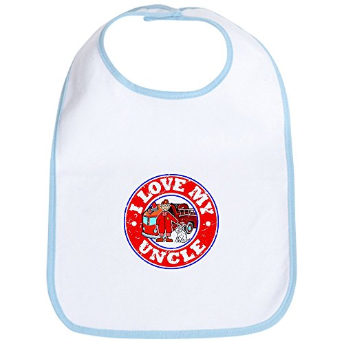 CafePress - I Love my Uncle (Fire) Bib - Cute Cloth Baby Bib, Toddler Bib