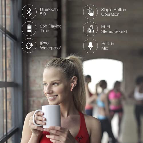 Écouteurs Bluetooth 5.0, Écouteur sans Fil Stéréo Microphone Intégré Casque Bluetooth Sport Étanche Charge Ultra-Rapide USB-C Toucher Intelligent pour iPhone Huawei Samsung