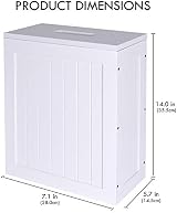 Lantaly Slimline Wooden Bathroom Storage Unit White view 3