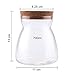 MuciHom Glass Jar with Cork Lid 25/38oz - Set of 2, BPA Free High Borosilicate Glass Food Storage Container Cookies Jar Containers with Cover