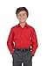 Gioberti Boys Long Sleeve Solid Dress Shirt, Red, 2T