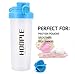 Hoople Protein Shaker Bottle, Gym Sports Water Bottle, Smoothie Mixer Cups, BPA Free, Flip Lid with Powerful Blending Ball Included, 24-Ounce (4 Pack, Random Color)
