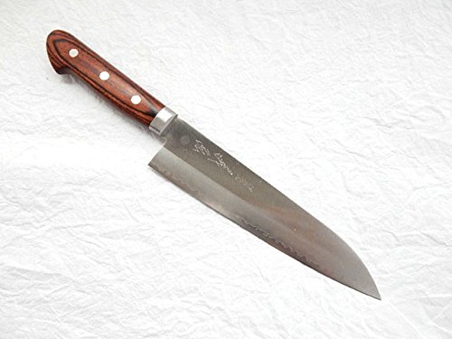 Yoshihiro VG-1 GOLD Warikomi,HGW Japanese Chef's Knife/Gyuto Mahogany Handle 180mm/7.1"