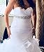 XINFANGXIU Silver Gold Rhinestone Applique 1 Yard for DIY Crystal Bridal Wedding Belt on Wedding Dress