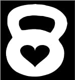 Kettlebell CROSSFIT vinyl car / truck sticker decal transfer WHITE