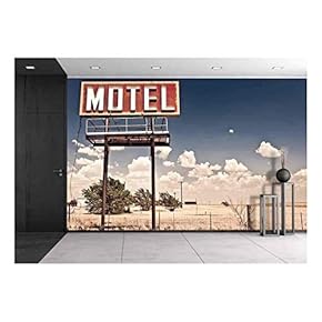 Old Motel Sign - Removable Wall Mural | Self-Adhesive Large Wallpaper - 66x96 inches