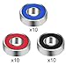 30 Pieces 608 Hybrid Ball Bearings for Tri-spinner Fidget Spinner Toy, Double Shielded by EAONE