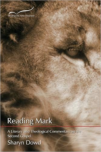 Reading Mark A Literary And Theological Commentary On The - 
