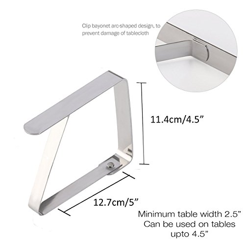 image for YouTensils Extra Large Tablecloth Clips, Stainless Steel Cover Holders