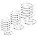 Sromay 15 Pieces Wire Blank Bracelet Stainless Steel Expandable Charm Bangle Bracelet for DIY Jewelry Making, 2 Inch, 2.4 Inch, 2.6 Inch