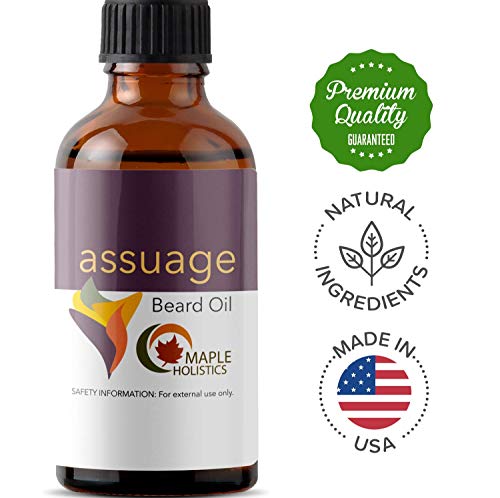 Natural Beard Oil for Healthy Beard Growth and Facial Skin with Jojoba, Vitamin E- Contains 10 Therapeutic Oils to Nourish, Cleanse and Condition Facial Hair - Great for Skin and Beard Alike