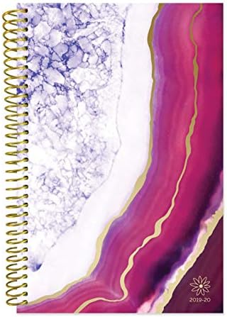 bloom daily planners 2019-2020 Academic Year Day Planner Calendar (August 2019 - July 2020) - 6" x 8.25" - Weekly/Monthly Agenda Organizer Book with Tabs & Flexible Soft Cover - Purple Agate