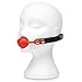 SCARLET KITTEN Medium Bite Ball Leather and Silicone for Women Men, Red