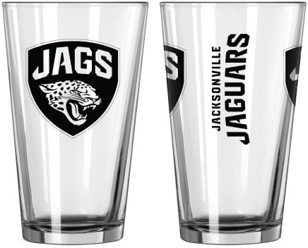 2015 NFL Football Gameday Beer Pints - 16 ounce Mixing Glasses, Set of 2 (Jaguars)