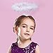 Angel Halo Headband - Halo Light Up with Soft Genuine Marabou Feathers - Headband in White for Christmas, Halloween, Cosplay, Party, Theater Costume Accessory - Fits Most Children and Adults (2 pack)