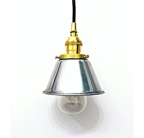 Amazon.com: Brass silver steel Edison pendant light lamp ...