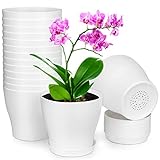 HOMENOTE Plant Pots, Set of 15 Plastic Planters