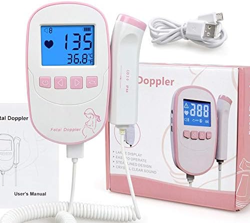 LCD Curve Display 3.0MHz - Portable and Reliable Fetus Gadget - Perfect Household Baby Accessory for Pregnant Women