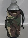 Water Bottle cooler with Drawstring & Clip, Camo