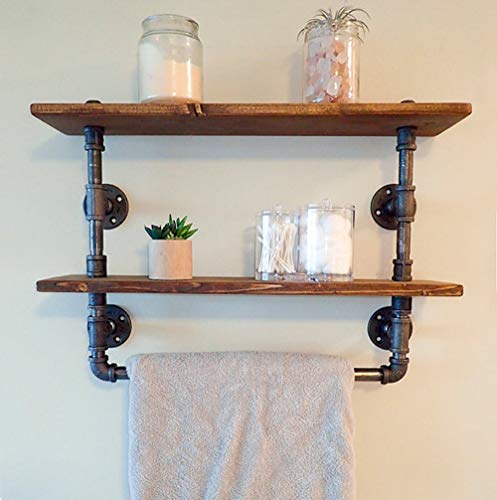 Industrial Retro Wall Mount Pipe Bathroom Shelf,Bathroom Towel,Cloth ...