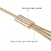USB Cable, Multi 4FT Nylon Braided Cable Dual Lightning / Micro Universal for iPhone 6 6 Plus 5 5s 5c, iPad Air, iPod 5, Sumsung, HTC, Nokia, Motorola, Blackberry, Tablets (Gold)