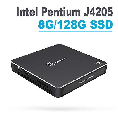 Fanless Mini PC,Beelink T45 Windows 10 Intel Pentium Processor J4205 (up to 2.6GHz) Ultra-Thin Mini Computer,8GB DDR3/128GB SSD，Dual HDMI Port,4K HD,2.4G+5G Dual WiFi,Gigabit Ethernet,BT 4.0