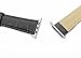 iStrap Alligator Grain Calf Leather Band for Apple Watch 44mm 40mm Series 6 5 4 3 2 1 Sport Edition - Black Brown Replacement Strap with Steel Buckle for iWatch 38mm 42mm