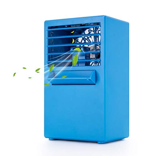 Personal Air Conditioner, Small Desktop Fan Personal Table Fan Mini Evaporative Air Circulator Cooler Humidifier, Mini Cooler Humidifier Bladeless Quiet for Office, Dorm
