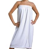 JMT Beauty French Terrycloth Spa wrap w/Adjustable Enclosure, Fits for Sizes S-L White