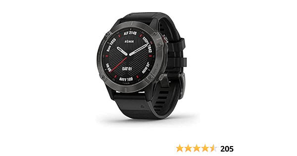 Garmin Fenix GPS-horloge, 6 Sapphire, multisport, koolstofgrijs met zwarte  band : Amazon.nl: Elektronica