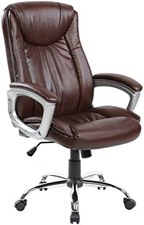 Anji Modern Furniture Ergonomic Big and Tall Thick Padded Pu Leather Office Executive Chair with Arms