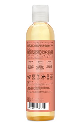 SheaMoisture Coconut & Hibiscus Bath, Body & Massage Oil, 8 Ounces - 2pc