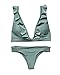 MOOSKINI Women’s Sexy Bikini Swimsuit Cute Two Pieces Ruffles Strap Swimwear Set