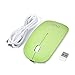 UHURU Wireless Mouse 2.4G Silent Rechargeable and Portable Mouse with 3 DPI for Notebook, Pc, MAC, Laptop, Computer - New & Improved Version (Green)