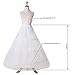 CEZOM Petticoat Crinoline Bridal Underskirt Half Slip 3 Hoops for Wedding Dresses
