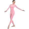 SUPRNOWA Full Body Unitard Turtleneck Spandex Footed/Footless Long Sleeve Unisex