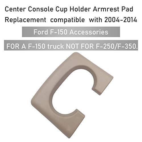For Ford F-150 2004-2014 Center Console Cup Holder Armrest Cover Trim Pad Beige - Foto 9