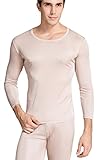 METWAY Men’s Thermal Underwear Set Mulberry Silk Stretch 2pc Long John Underwear