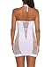 Sexy Lingerie Babydoll Stretchy Fishnet Chemise Mesh Mini Dress for Women (One Size, White)