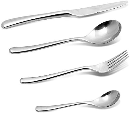 Acevan Flatware Set Stainless Steel Knive/Fork/Spoon/Teaspoon,Service For 1,4-Piece