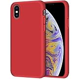 iPhone Xs Case, iPhone X Case, Anuck Soft Silicone Gel Rubber Bumper Case Anti-Scratch Microfiber Lining Hard Shell Shockproof Full-Body Protective Case Cover for iPhone X/Xs 5.8