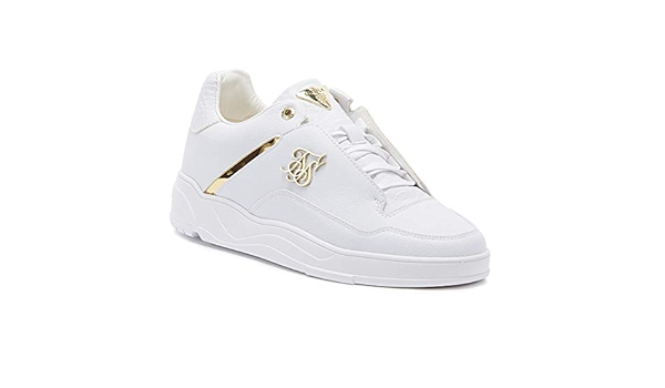 mens white flat trainers