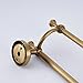 Rozin Antique Brass Double Towel Bars Wall Mounted Towel Rack Art Carved Deco