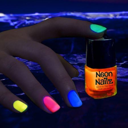 PartyLights Novelty Party Fun Novelty Glow in the Dark Neon Nail Polish: Orange