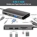 USB C Hub,9-in-1 Type C Adapter Dock with VGA Port ,4K USB C to HDMI,PD Power Delivery,1Gbps Ethernet Port,Mic/Audio port，SD/TF Card Reader, 2 USB-3.0 Ports,Portable for MacBook Pro and Window USB Type C Laptops