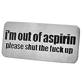 Buckle Rage Adult Unisex Out Aspirin Shut Up Funny Humor Joke Belt Buckle Silver