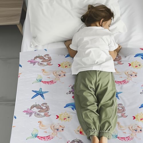 PISOLO - Ultra Absorbent 100% Waterproof Mattress Protector for Baby Bed 91 x 86 cm with Tuck-in Wings, Easy to Change and Washable, Ideal for Potty Training