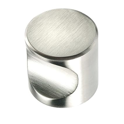 Kabinett-/Schrankknopf zylindrisch flach oben poliert Edelstahl 25x30mm